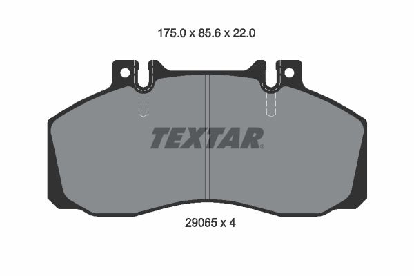 Комплект гальмівних накладок, дискове гальмо, Textar 2906504