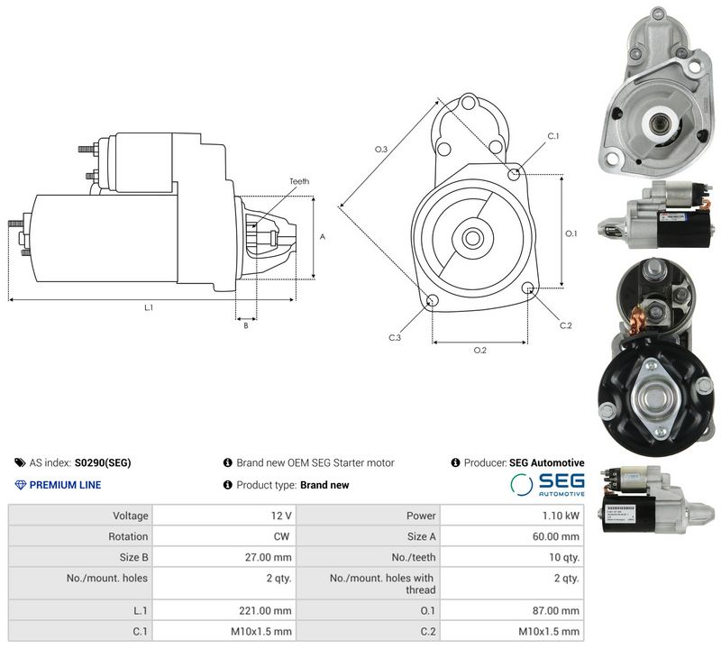 AS-PL S0290(SEG) Starteris