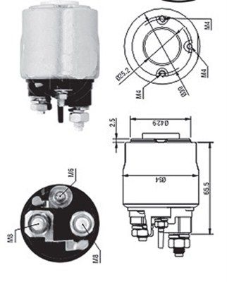 Product Ievilcējrelejs, Starteris MAGNETI MARELLI 940113050570 Image