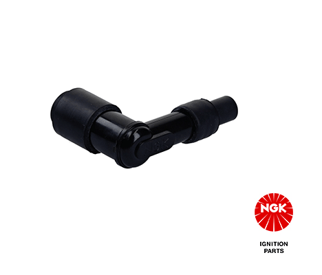 Bougie pijp, hoek: 90°, Kort, bougie draad: 14mm, aansluiting: draad, materiaal behuizing: Eboniet, kleur bougiedop: zwart past: KAWASAKI ZX-7R, ZX-7RR 750N (Ninja)/750P (Ninja) 1996-2002
