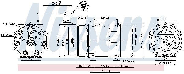 kompresor klimatizace RVI, VOLVO FL 89474