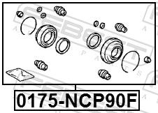 Ремонтний комплект, гальмівний супорт, Febest 0175-NCP90F