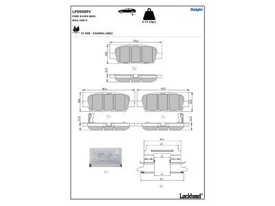 DELPHI LP5000EV Brake Pad Set, disc brake