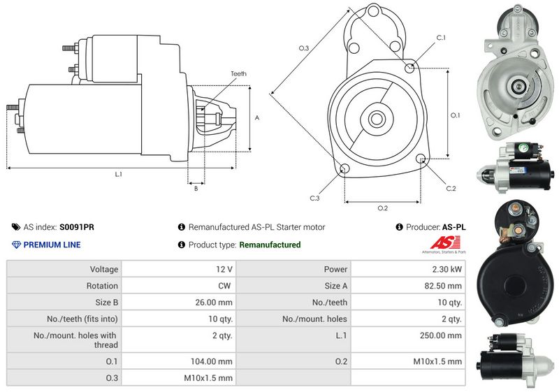 AS-PL S0091PR Starter
