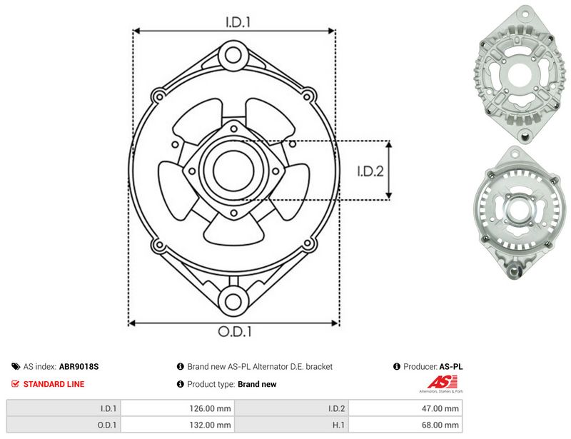 AS-PL ABR9018S Protective Cap, alternator