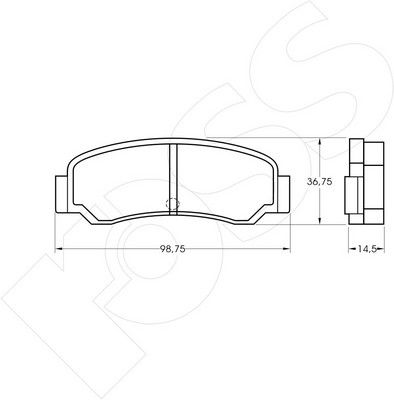 1-GNC R-300 - Brake Pad Set, disc brake