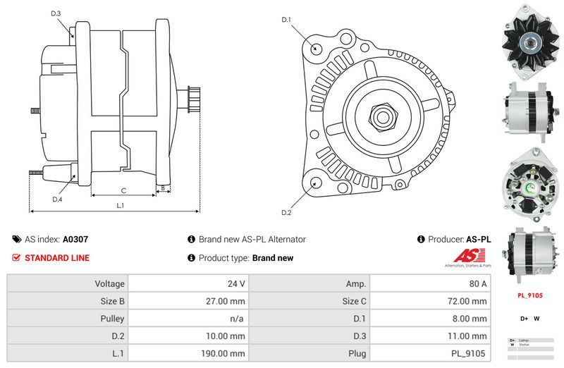 AS-PL A0307 Alternator