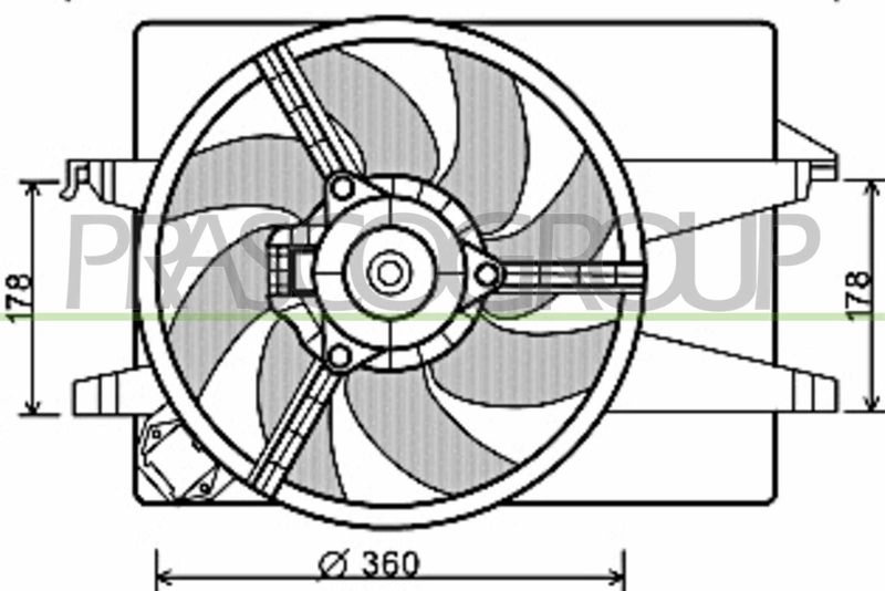 PRASCO ventilátor, motorhűtés FD340F005