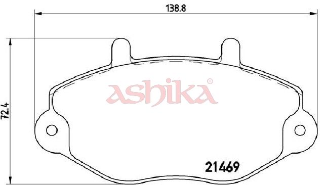 ASHIKA 50-00-0322 Brake Pad Set, disc brake