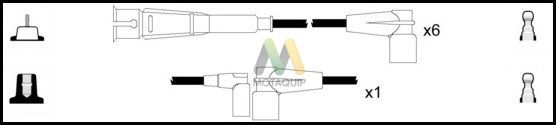 MOTAQUIP gyújtókábelkészlet LDRL1078