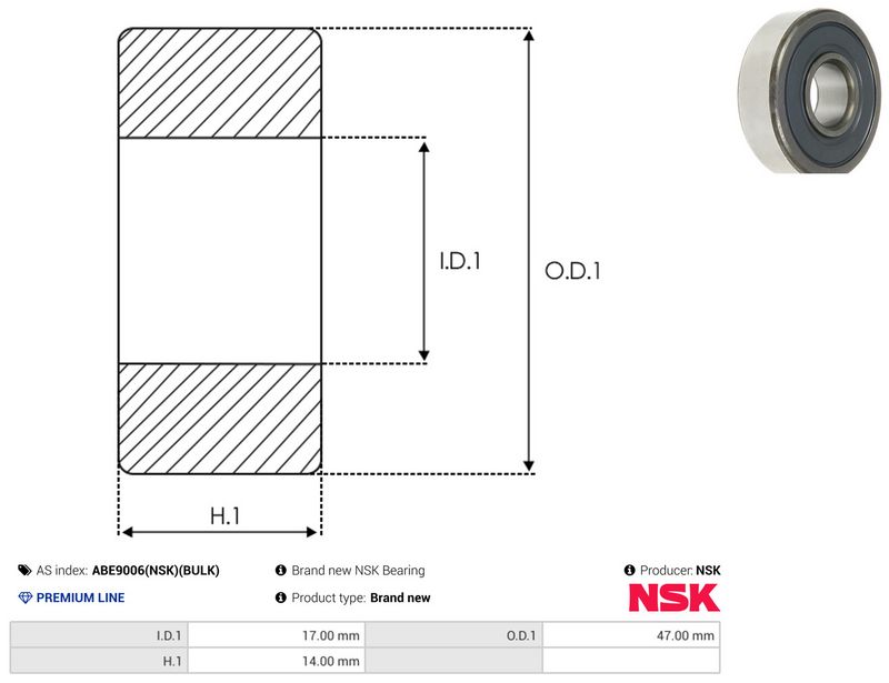 This part match OEM code: 6303R