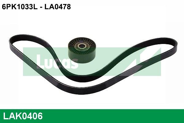 Sada žebrovaných klínových řemenů LAK0406