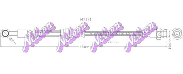 KAWE fékcső H7171