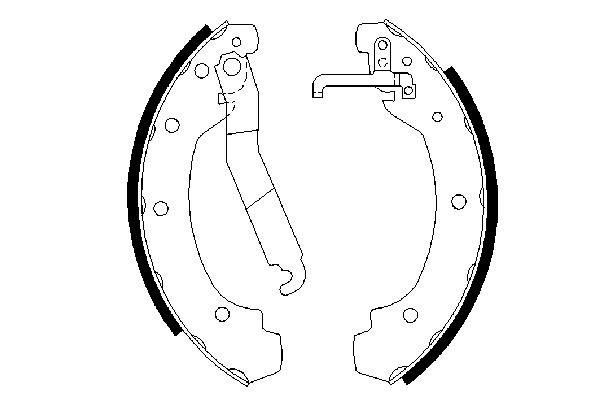 Комплект гальмівних колодок, Bosch 0986487389