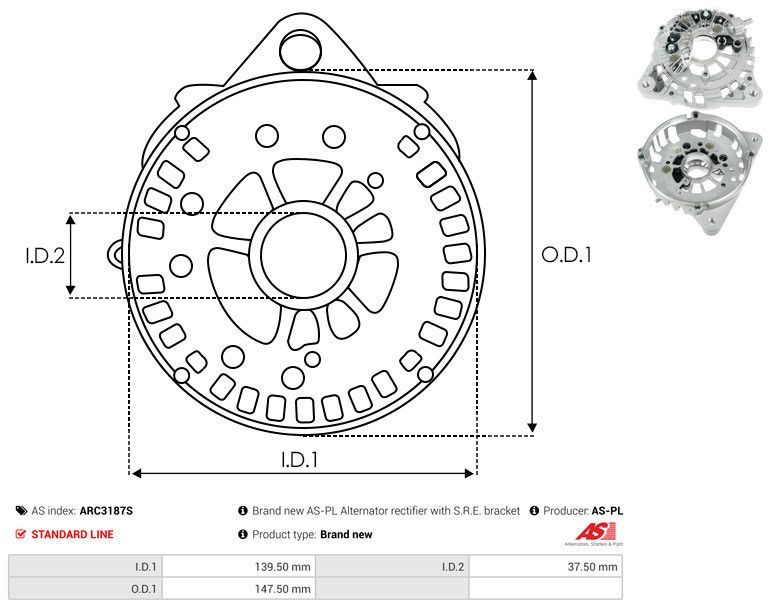 Kaitsekate, generaator, AS-PL ARC3187S
