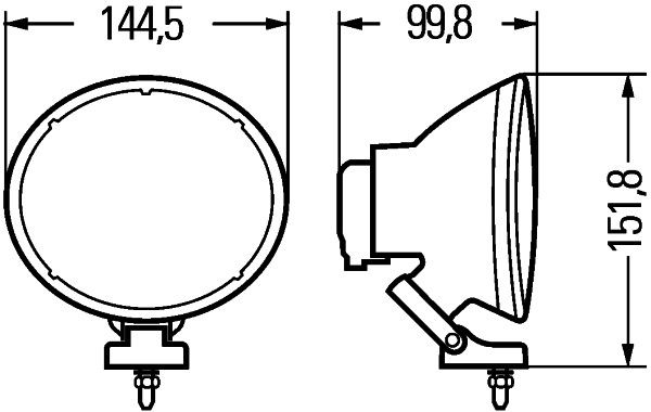 HELLA 1F4007893-871 High Beam Headlight Set