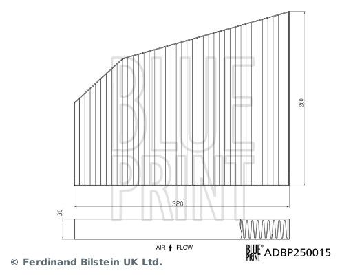 BLUE PRINT ADBP250015 Filter, cabin air