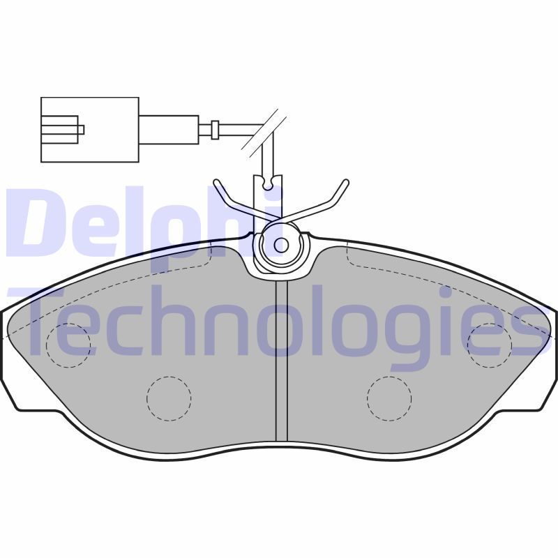 DELPHI FIAT тормозные колодки передний с датчиком. Citroen JumperDucatoPeugeot Boxer 94-