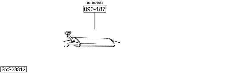 BOSAL kipufogórendszer SYS23312