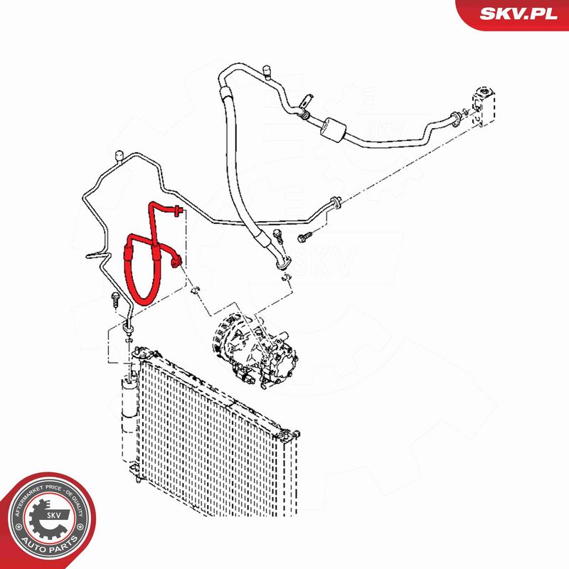 ESEN SKV 54SKV684 High/Low-pressure Line, air conditioning