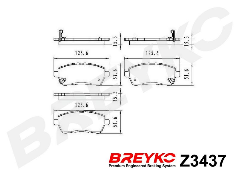 DAVID VASCO Z3437 Brake Pad Set, disc brake