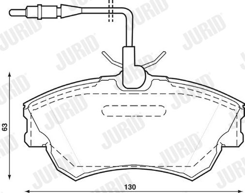 JURID 571922J Brake Pad Set, disc brake