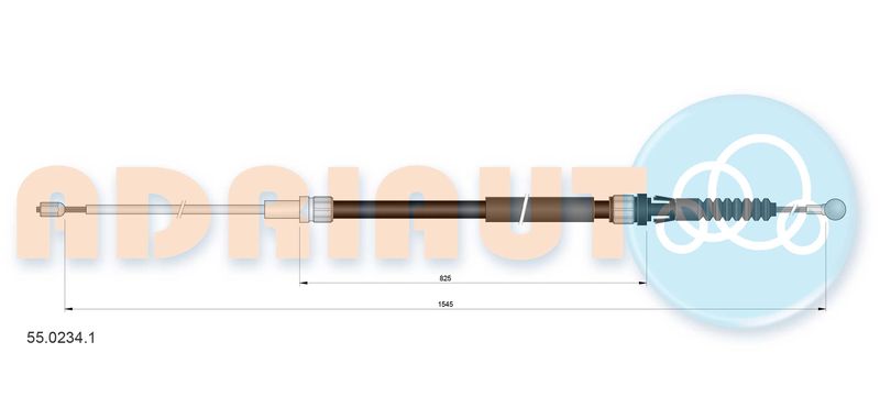 Тросовий привод, стоянкове гальмо, Adriauto 55.0234.1