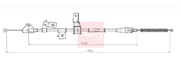 APEC Cable Pull, parking brake CAB1855