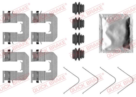 Комплект приладдя, накладка дискового гальма, Quick Brake 109-0068