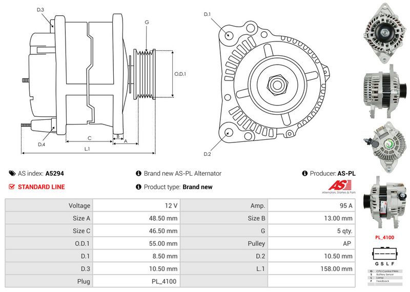 AS-PL A5294 Alternator