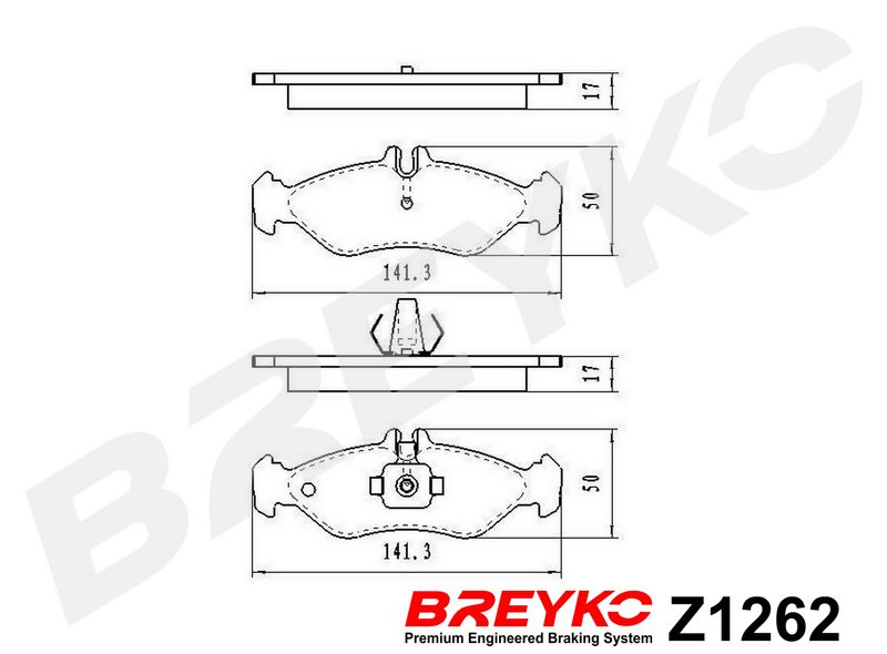 DAVID VASCO Z1262 Brake Pad Set, disc brake