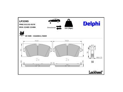 DELPHI LP3395 Brake Pad Set, disc brake