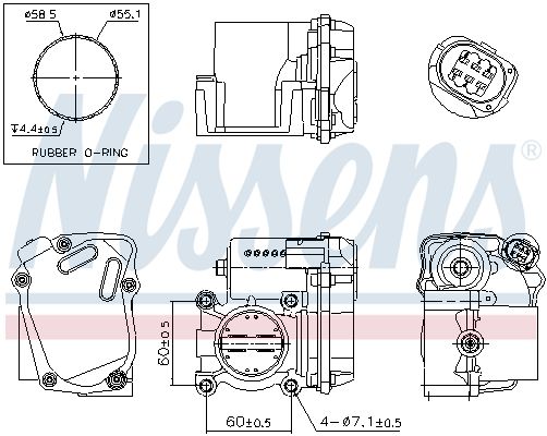 NISSENS 955004 Throttle Body