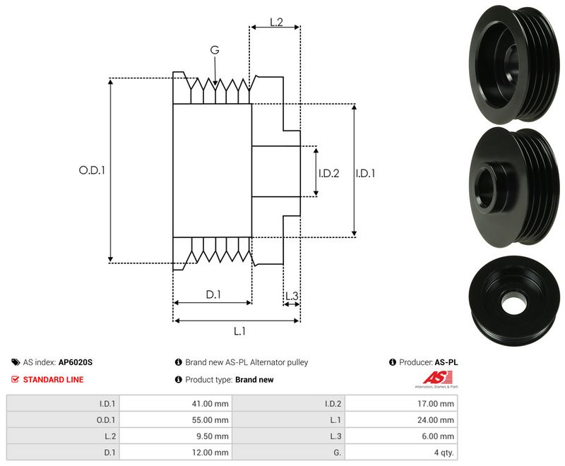 Rihmaratas, generaator, AS-PL AP6020S