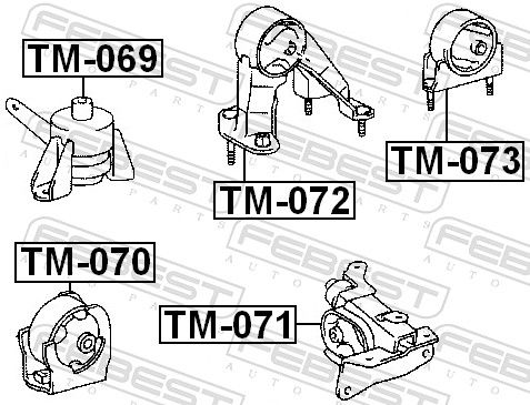 FEBEST TM-069 Mounting, engine