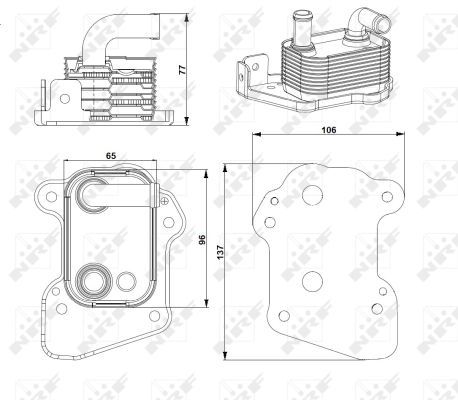 NRF 31753 Oil Cooler, engine oil