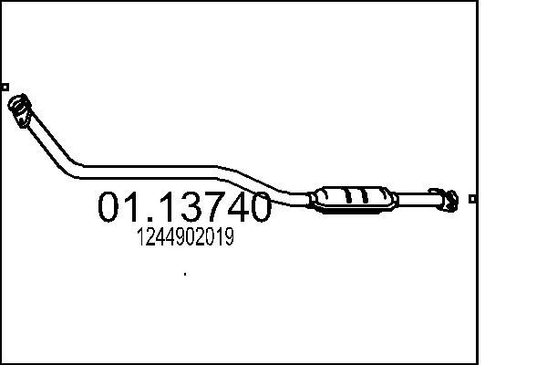 MTS kipufogócső 01.13740