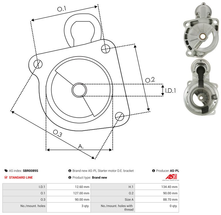 AS-PL SBR0089S Starter Lid, carburettor