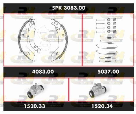 Pidurikomplekt, trummelpidur ROADHOUSE SPK3083.00