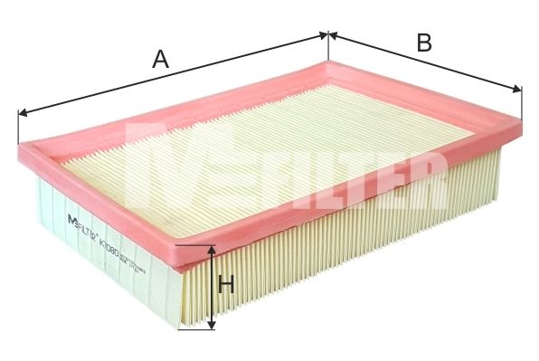 Повітряний фільтр, Mfilter K7080