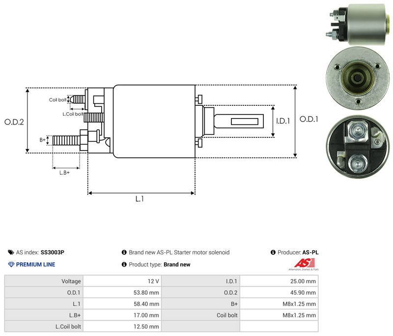 Magnetlülitus, starter, AS-PL SS3003P