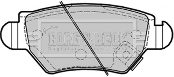 BORG & BECK fékbetétkészlet, tárcsafék BBP1687