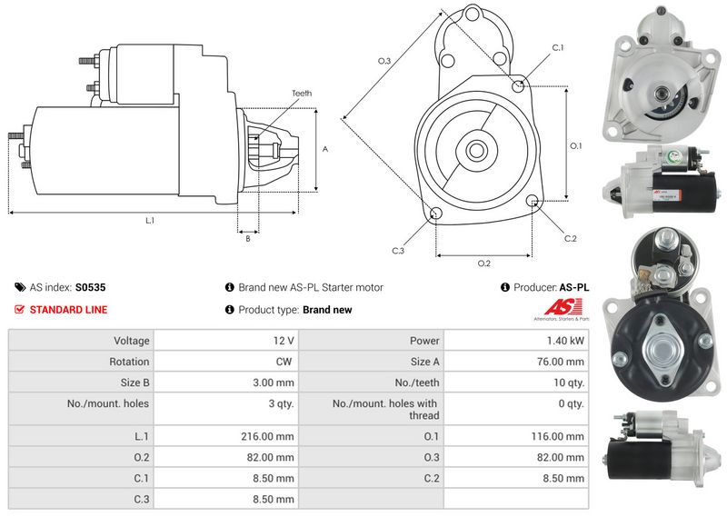 Starter, AS-PL S0535