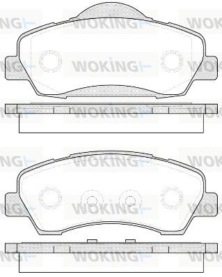 Комплект гальмівних накладок, дискове гальмо, Woking P1430300