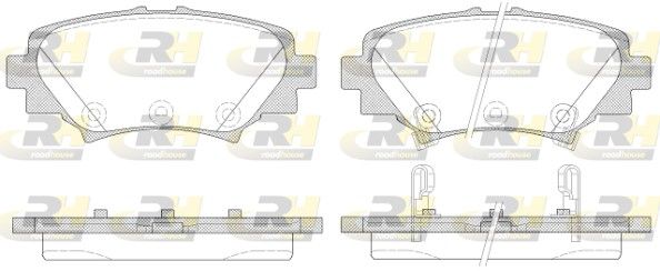 Комплект гальмівних накладок, дискове гальмо, Roadhouse 21570.02