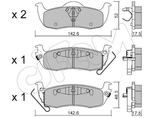 Set placute frana,frana disc 822-1047-0 CIFAM