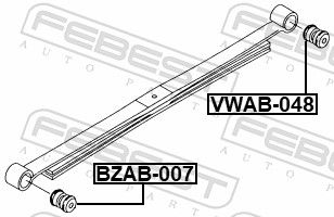 FEBEST VWAB-048 Bushing, leaf spring