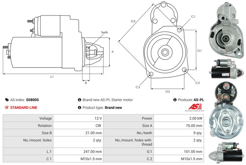 AS-PL S0800S Starter