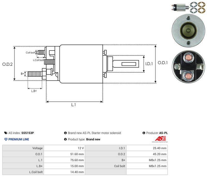 Magnetlülitus, starter, AS-PL SS5153P