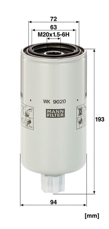 MANN-FILTER WK9020x Fuel Filter